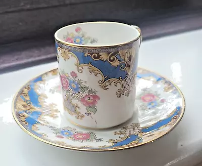 Buy Shelley Bone China Blue Sheraton Demitasse Cup And Saucer, 13291 • 23£