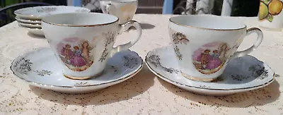 Buy Pair Of Vintage Porcelain Childrens Tea Set Cup And Saucers  Foreign  Romantic • 5.95£