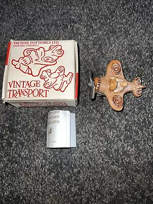 Buy Vintage Tremar Pottery Aeroplane Figure In Original Box Vintage Transport • 12£
