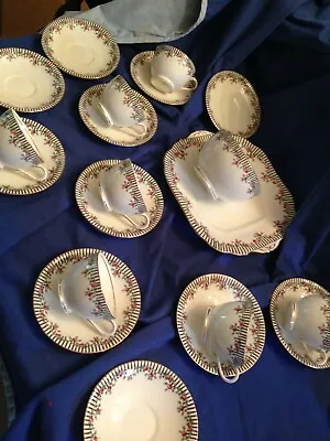 Buy Antique Aynsley Bone China Tea Set Cups Saucers Plate Etc Edwardian / Art Deco • 30£
