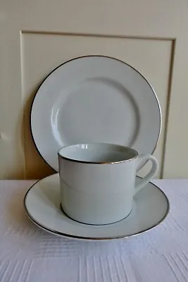 Buy Royal Worcester 'Classic Platinum'  White/ Silver  Trio Tea Cup Saucer Plate • 6£