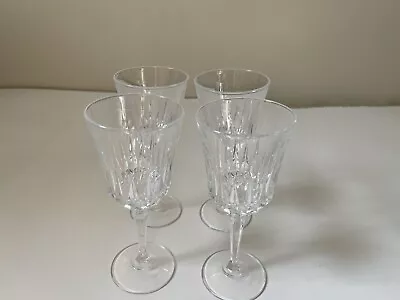 Buy Set Of Four Cut  Pinwheel Design With Star Crystal Wine Glasses • 14.67£