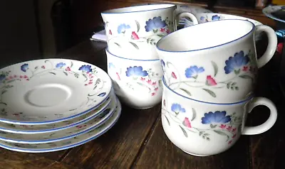 Buy Royal Doulton Expressions Windermere 4 X  Tea Cup & Saucers In Vgc • 19.95£