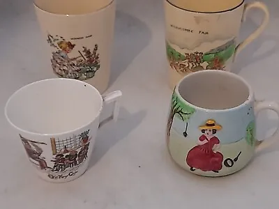 Buy X4 Antique Children's Nursery Cups And Beakers ,Inc Crown Devon • 18£