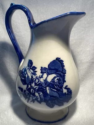 Buy Staffordshire Ironstone Jug/pitcher. Blue And White. • 10£