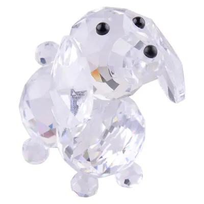 Buy Crystal Glass Dog Animal Figurine Paperweight Wedding Ornaments Xmas Decor Li • 11.68£