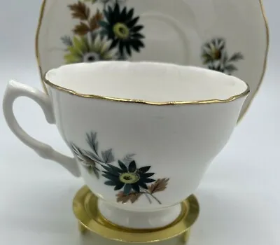 Buy Royal Vale Bone China Tea Cup And Saucer #8223 Yellow ,green And Brown Flowers  • 13.05£