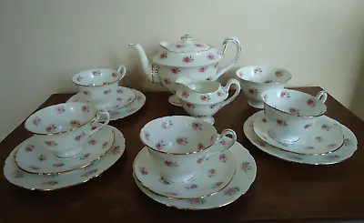 Buy SHELLEY FOLEY WILEMAN PINK ROSE Tea For Four 7447 ~  Gainsborough Shape Tea Pot • 95£
