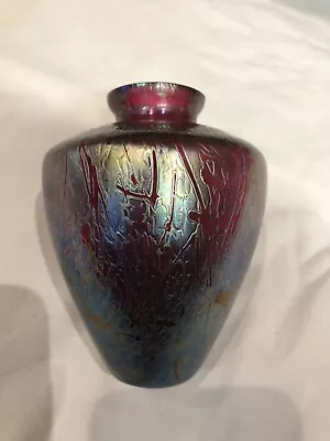 Buy Beautiful Royal Brierley Studio Art Iridescent 5” Vase Excellent Condition • 49£