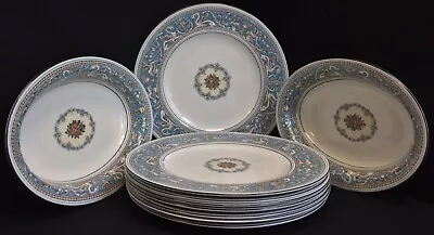 Buy Wedgwood Turquoise Florentine 8 Plates And 2 Serving Bowls • 9.99£