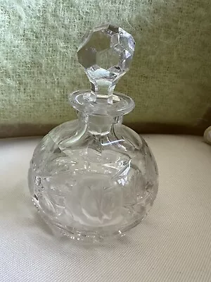 Buy Antique Bottle Cut Glass Crystal Scent Perfume Bottle Diamond Cut • 12.99£