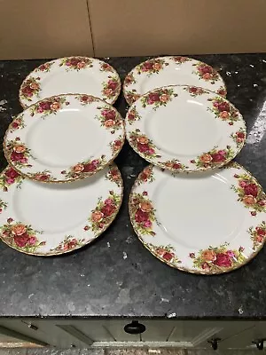Buy Royal Albert Old Country Roses 6 Salad Or Dessert Plates First Quality # 3 • 29.99£