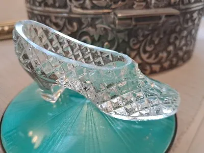 Buy Cut Glass Crystal Vintage Shoe Ornament • 7£