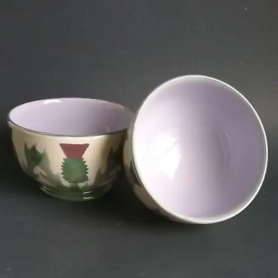 Buy Pair ANTA Stoneware Bowls Scottish Thistle • 86.30£