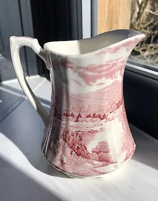 Buy Red And White Vintage Milk Jug By Alfred Meakin, Pattern Is Tintern. • 42£
