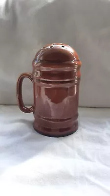 Buy Vintage Denmead Pottery Flour Shaker - Glazed Brown With Stopper. Good Condition • 8£
