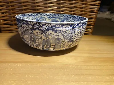 Buy Rare Antique William Adams. Chinese Blue White Pottery Bowl • 32£