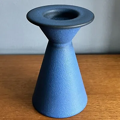 Buy Vintage Dutch Cor Unum Blue Pottery Candle Holder And Vase 1970s 1980s • 35£