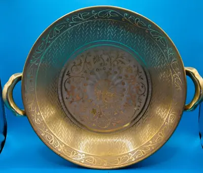 Buy Vintage Art Nouveau PICKARD Etched China Gold Handled Bowl - Peacock Design USA • 5.99£