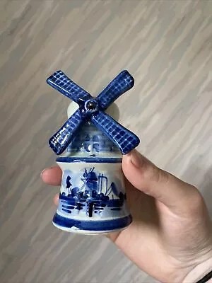 Buy Spinning Windmill Vintage Delft Blue And White Ceramic Pottery Made In Holland . • 15£
