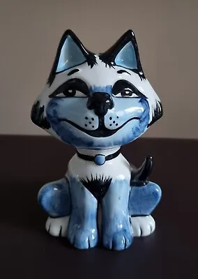 Buy Lorna Bailey Art Ware Blue The Cat Figurine Signed Collectable Gift Cat Lover • 49.90£