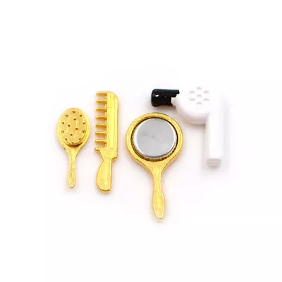 Buy 1/12 Doll House Miniature Accessory Hair Dryer Comb Mirror Set  S@_@ • 3.64£
