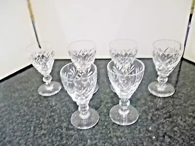 Buy Cut Crystal Glass 6x   Liqueure  Glasses • 17£