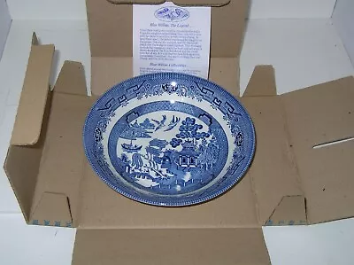 Buy Vintage CHURCHILL BLUE WILLOW 9 X2 H  VEGETABLE BOWL Dinnerware England NEW BOX • 47.94£