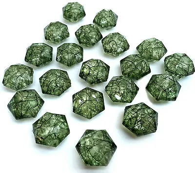 Buy 20 X Crackle Glass Effect Green Acrylic Beads Size 14 X 16 Mm • 3£