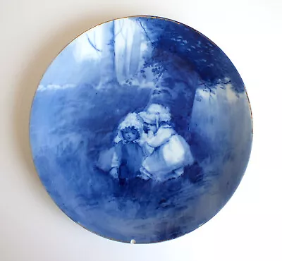 Buy Royal Doulton Burslem England Rare Antique 9” Porcelain Blue Plate Art Deco  • 170£