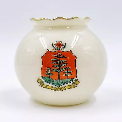 Buy Vintage The Corona China - Crested China Model Of Ball Vase - Fleet Crest • 10£