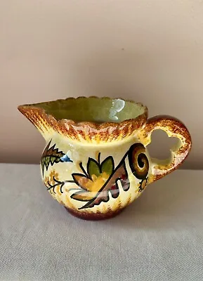 Buy Vintage P Fouillen Small Quimper Floral Pitcher, Yellow & Rust With Green • 13.99£