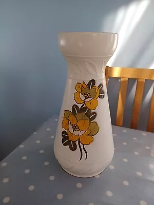 Buy Vintage Ellgreave 1960s/1970s Floral Vase Design  Rustic  • 12£