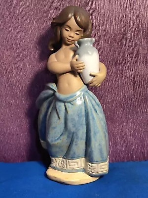 Buy Lladro Nao Figurine 2331 Spartan Water Girl Young Peasant Girl Gres Figurine • 79.99£