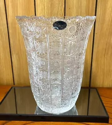 Buy 1900's Bohemian Czechoslovakia Crystal Glass Cut Flower Vase • 301.55£