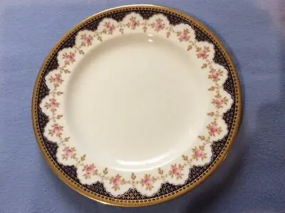 Buy Wedgwood Bone China 7 3/4  Salad Plate X5557 Pink Roses, Blue And Gold Trim • 23.71£