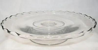 Buy Vintage Large Clear Glass Pedestal/Footed Cake Stand-12 X2.75  • 17.41£