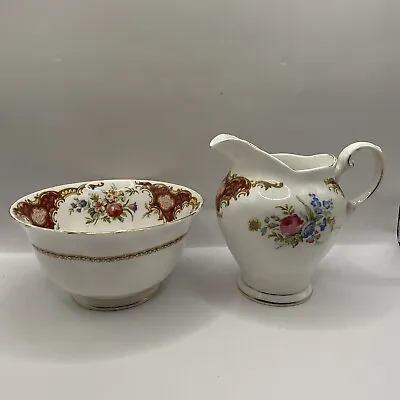 Buy Vintage Tuscan Fine English Bone China Windsor Pattern Sugar Bowl & Creamer • 43.21£