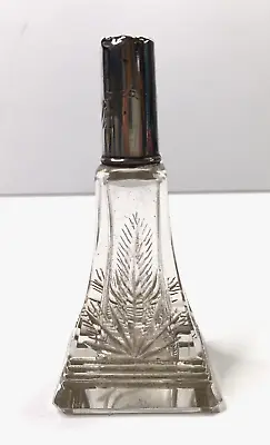 Buy Antique Cut Glass Silver Topped Perfume Bottle 11cm Tall • 11.95£