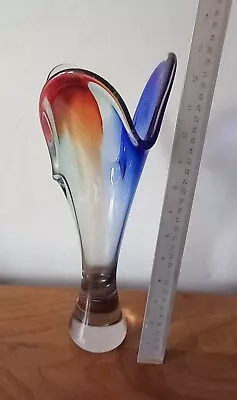 Buy Vintage Czech Art Glass Vase In Perfect Condition • 60£