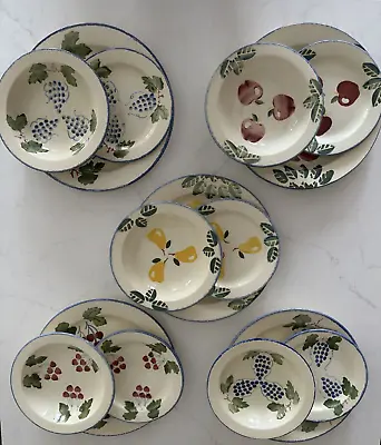 Buy Poole Pottery` Dorset Fruit ~Five /3 Piece Place Settings~15 Total~Mixed~unused • 285.01£