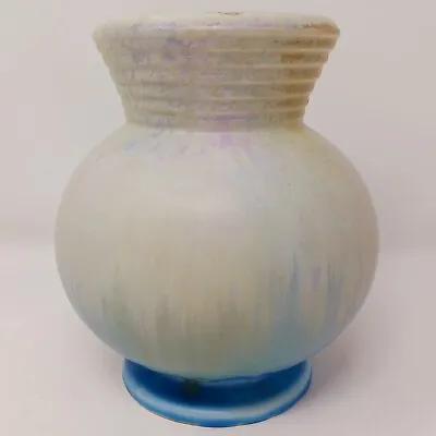 Buy Beswick Medium Art Deco Drip Ware Flow Globular Vase Blue Yellow Lilac 1920s/30s • 32£