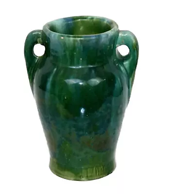 Buy McCoy ? Onyx Ware Urn Vase Drip Glaze Green Blue Art Deco Farm House • 113.19£