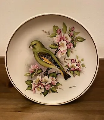 Buy Vintage Retro Greenfinch Bird Floral Blossom Ceramic Side Plate Prinknash • 8£