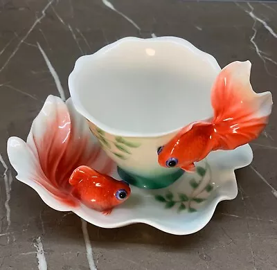 Buy Franz . Goldfish Tea Cup, Saucer  Porcelain  • 120£