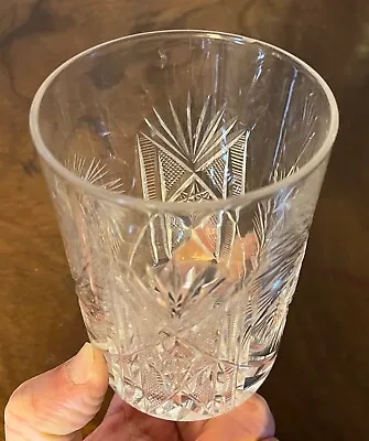 Buy Antique 19th Century American Brilliant Cut Crystal Whiskey Glass Tumbler • 64.41£