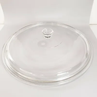 Buy Clear Glass 12.5  Replacement Lid USA 6 Round Domed Cookware Bakeware Vintage • 11.58£