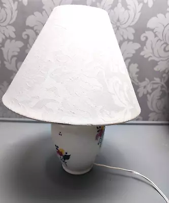 Buy Poole Pottery Table Lamp With Colourful Flowers And Lamp Shade • 30£