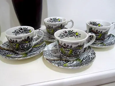 Buy Yorkshire,ironstone X 4 Cups & Saucers ,no Cracks Or Chips,espresso Size • 9.99£