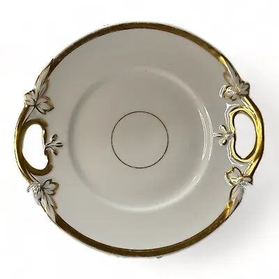 Buy Haviland Limoges Antique Porcelain Handled Gilded Dinner Plate 9 5/8  • 42.67£